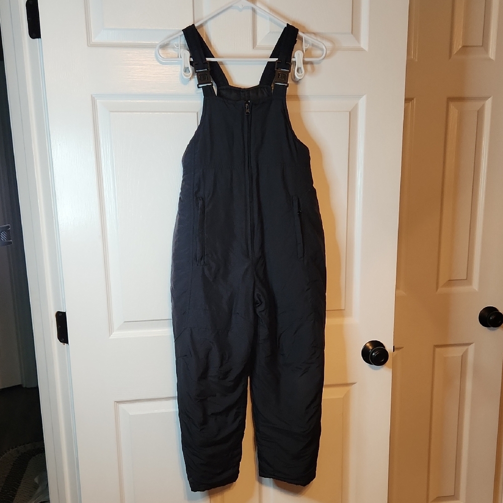 Kids' Black Bib Snow Pants